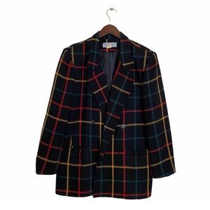 Norton McNaughton Vintage Black Plaid Blazer